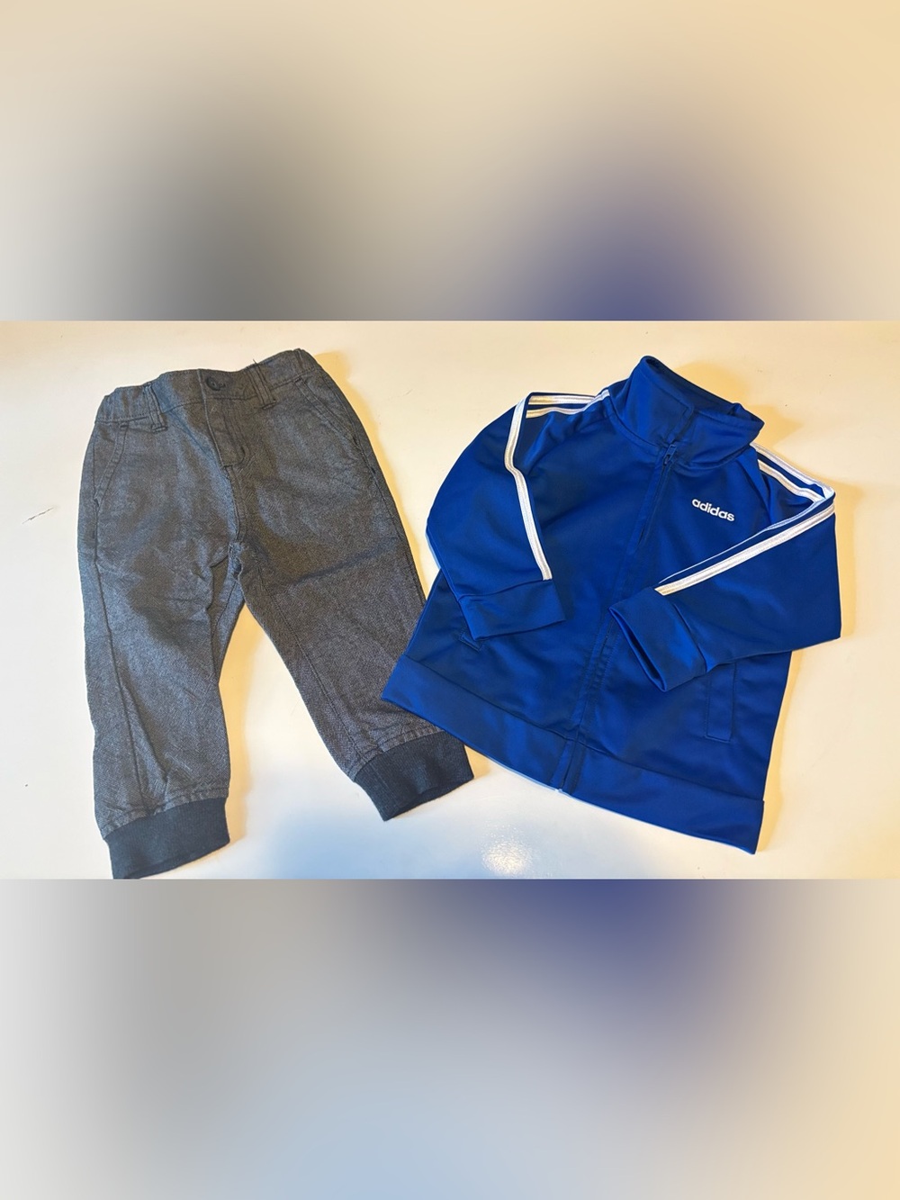 Adidas Track Jacket and Janie and Jack Joggers Size 18 Months